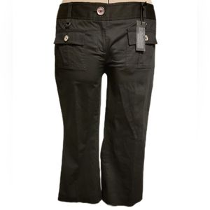 🔖🎉NWT🎉 Express Design Studio Editor Crop Cotton Sateen Black Sz 12 NWT